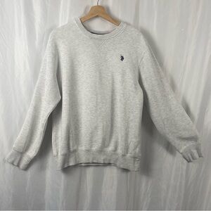 U.S. Polo Assn. Men's Light Gray Pullover Crew Neck Sweater Size Medium